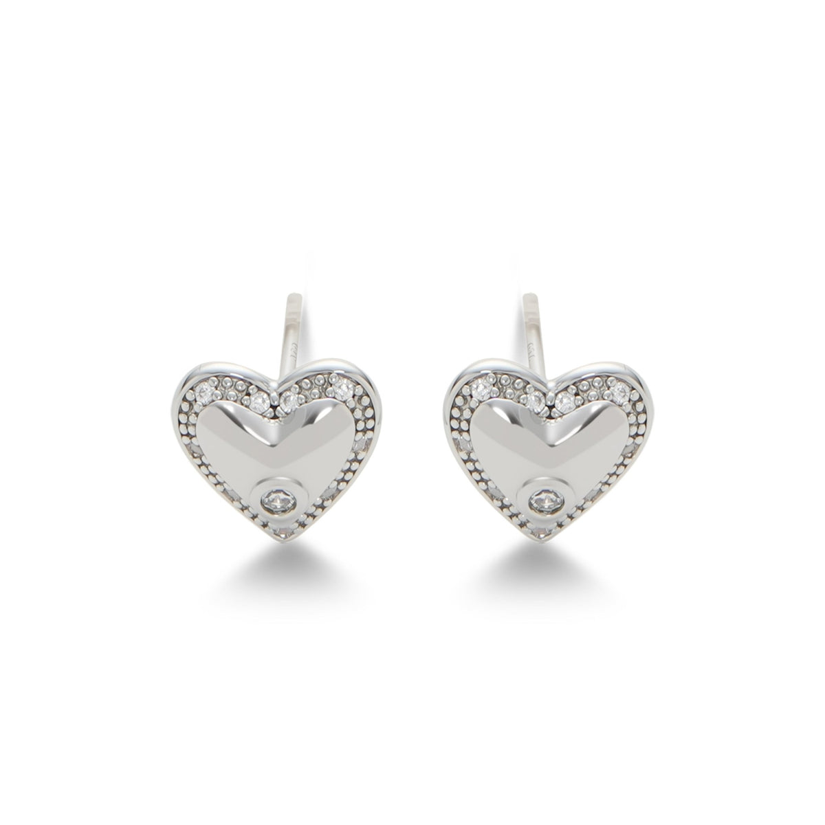 RSNY Shiny Heart Earrings - R2200A