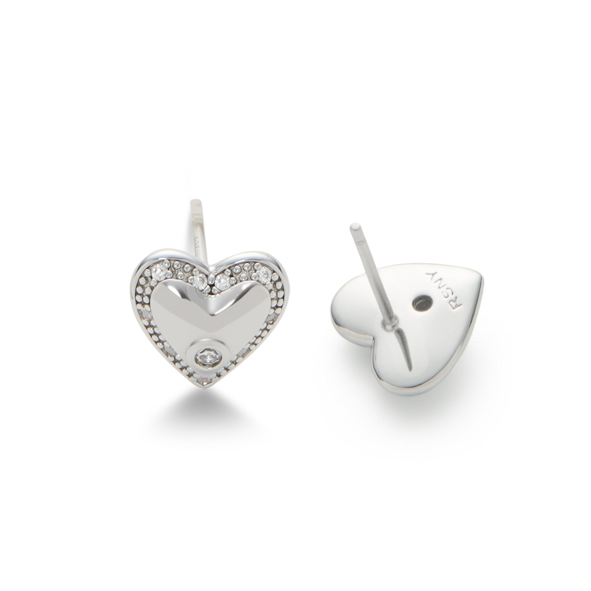 RSNY Shiny Heart Earrings - R2200A