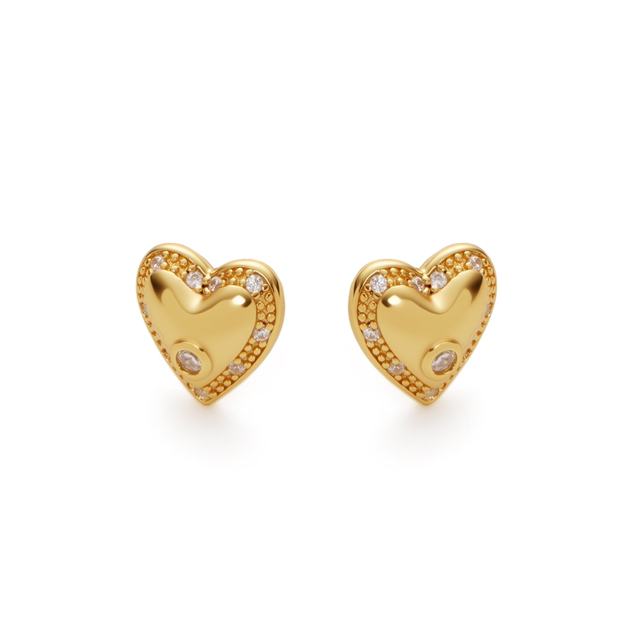 RSNY Shiny Heart Earrings - R2200B