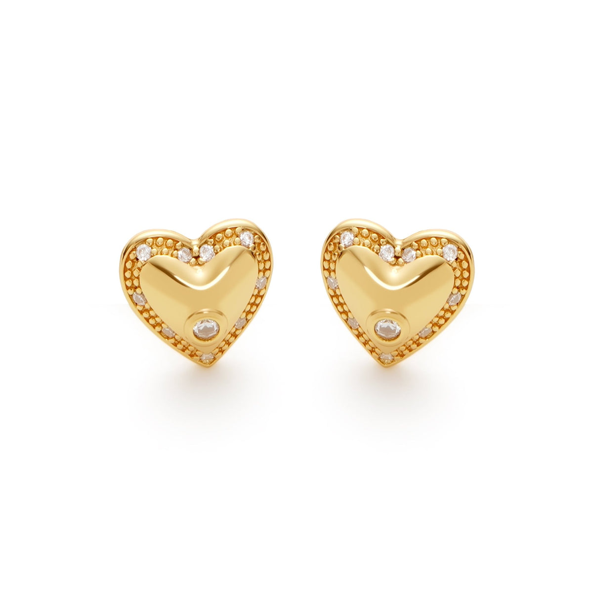 RSNY Shiny Heart Earrings - R2200B