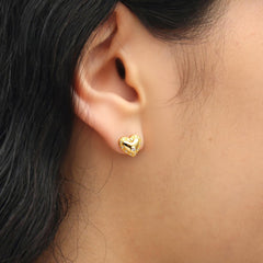 RSNY Shiny Heart Earrings - R2200B