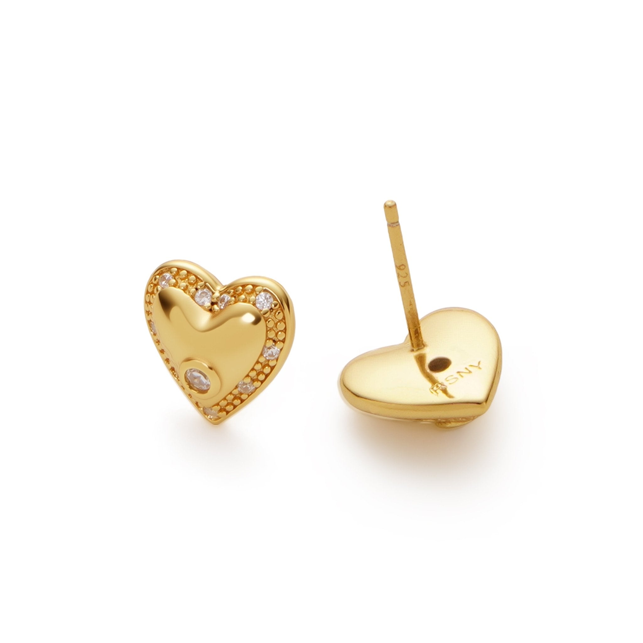 RSNY Shiny Heart Earrings - R2200B