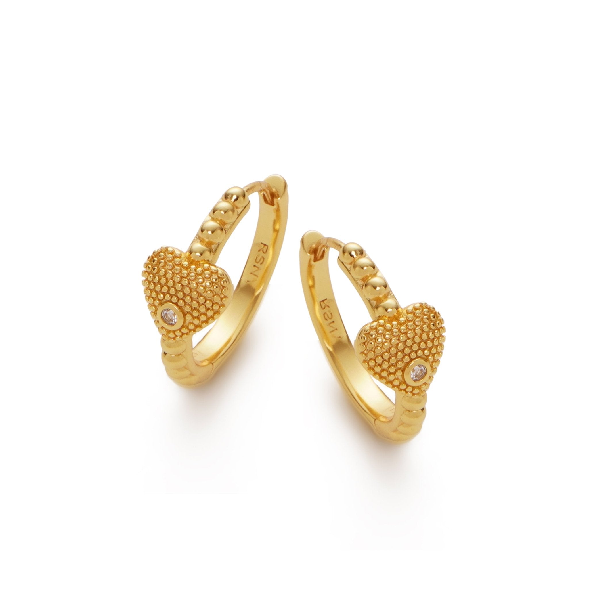 RSNY Shiny Heart Earrings - R2201B