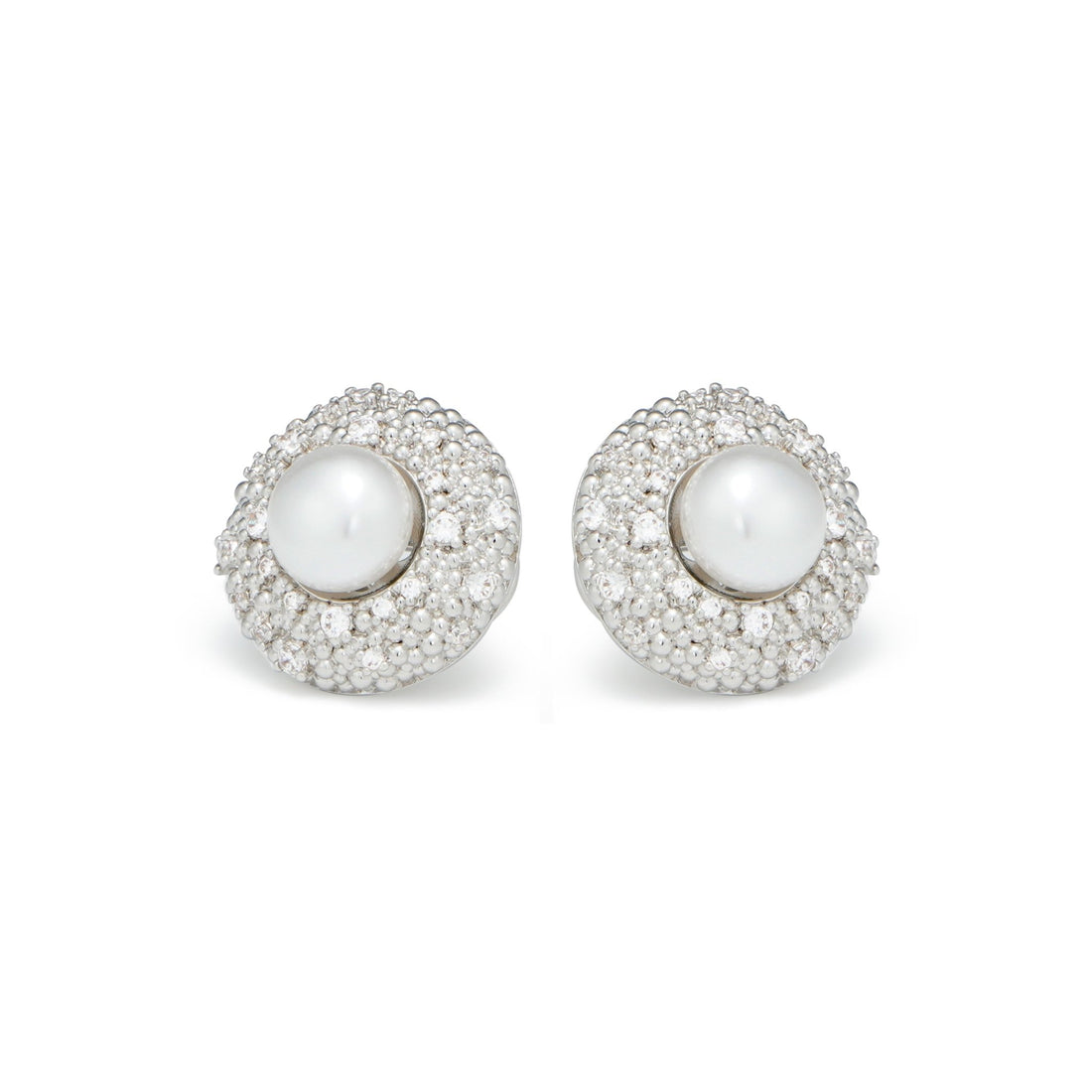 RSNY Shiny Pearl Stud Earrings - R2086A