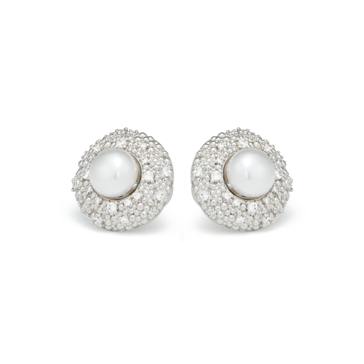 RSNY Shiny Pearl Stud Earrings - R2086A