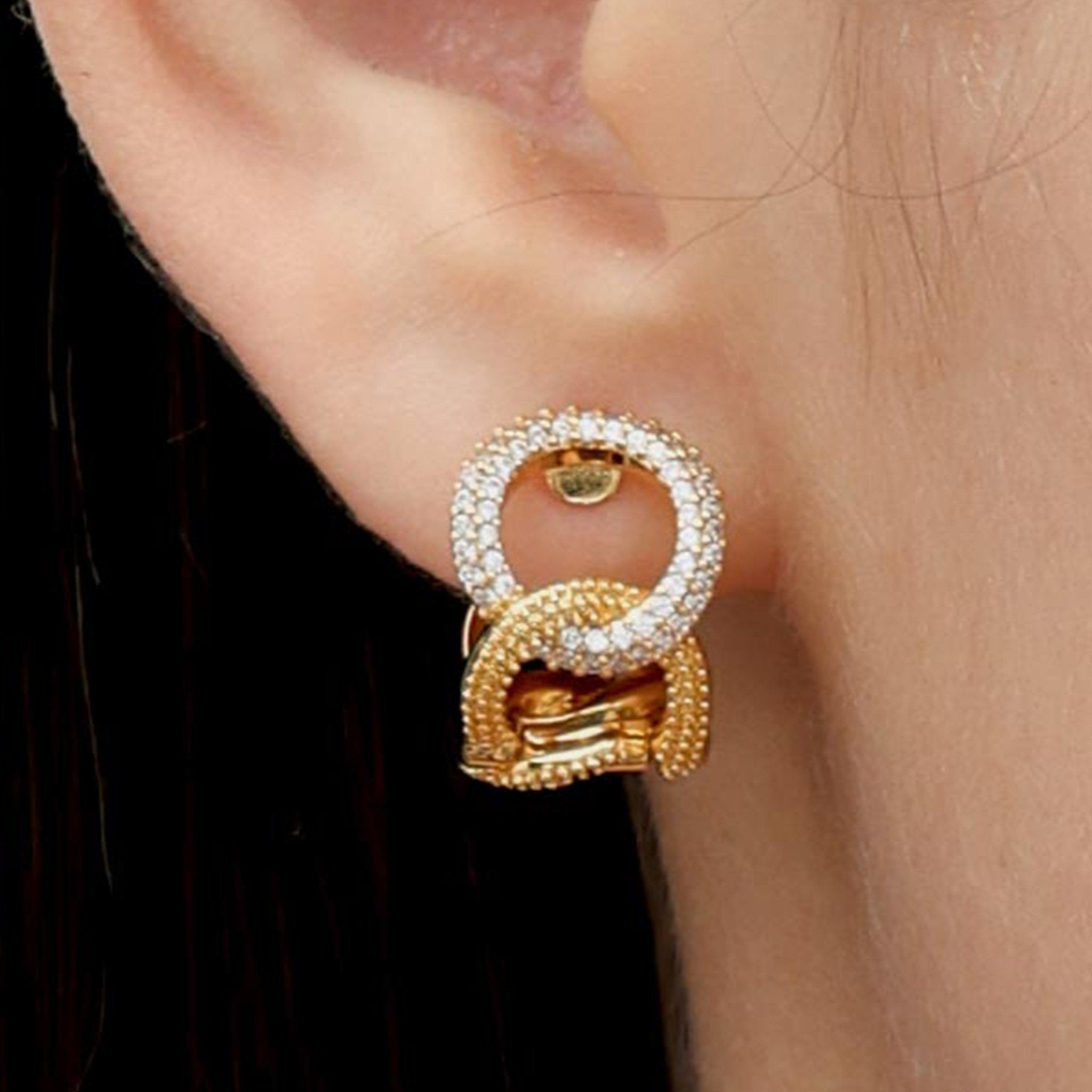 RSNY simple chain earrings - R2181B