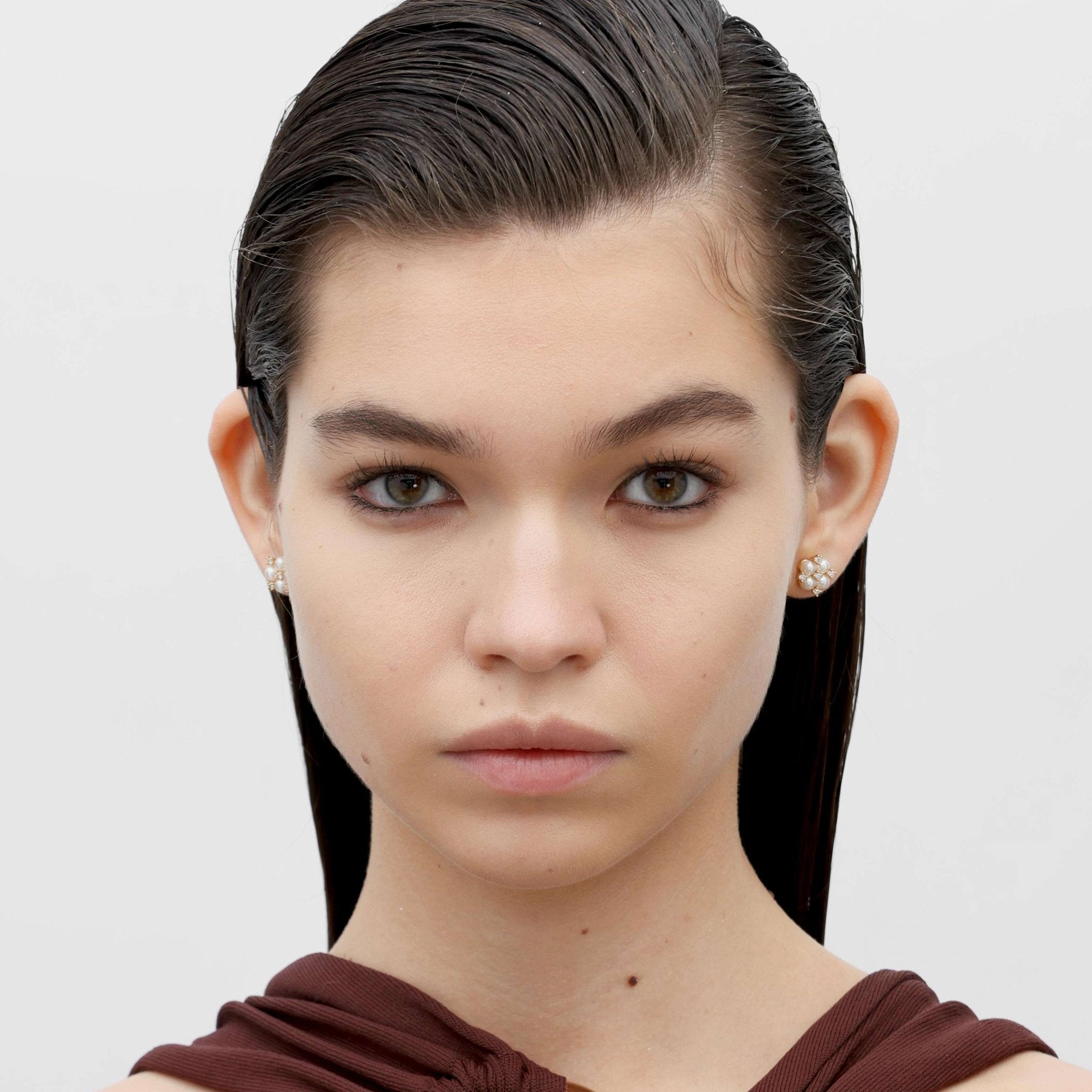 RSNY simple pearl stud earrings - R2165B