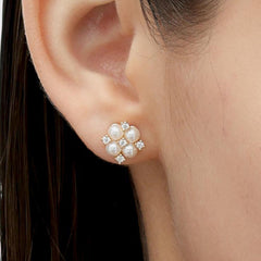 RSNY simple pearl stud earrings - R2165B