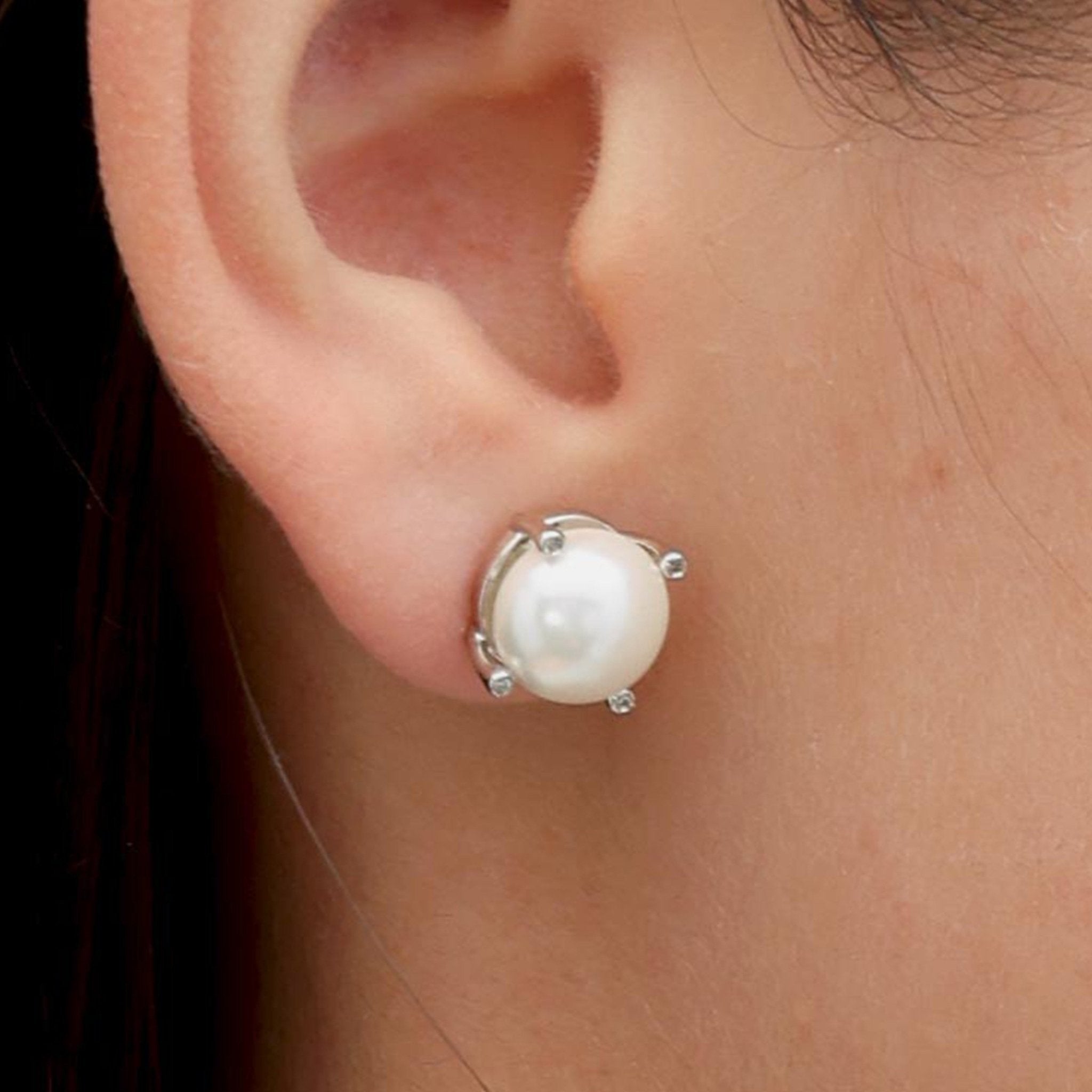RSNY simple pearl stud earrings - R2173A