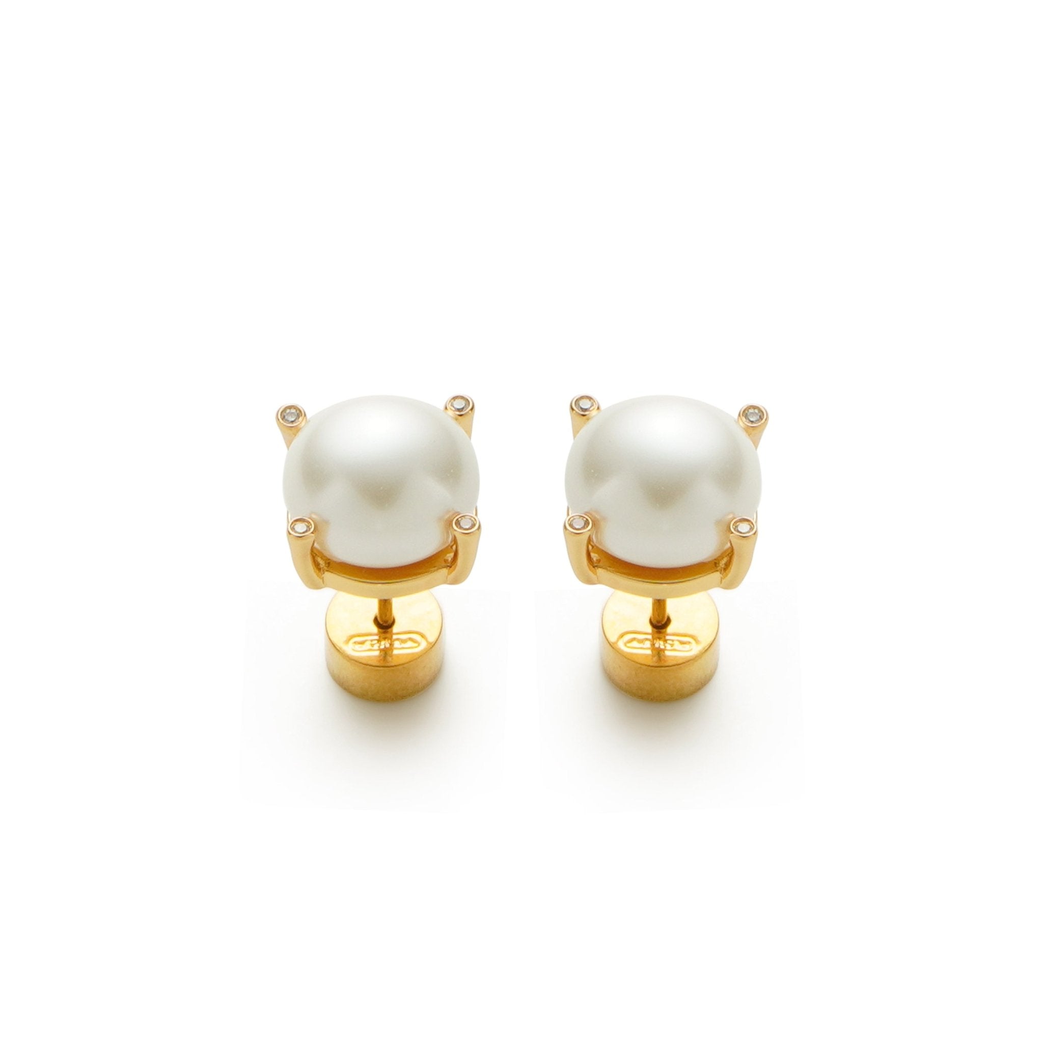 RSNY simple pearl stud earrings - R2173B