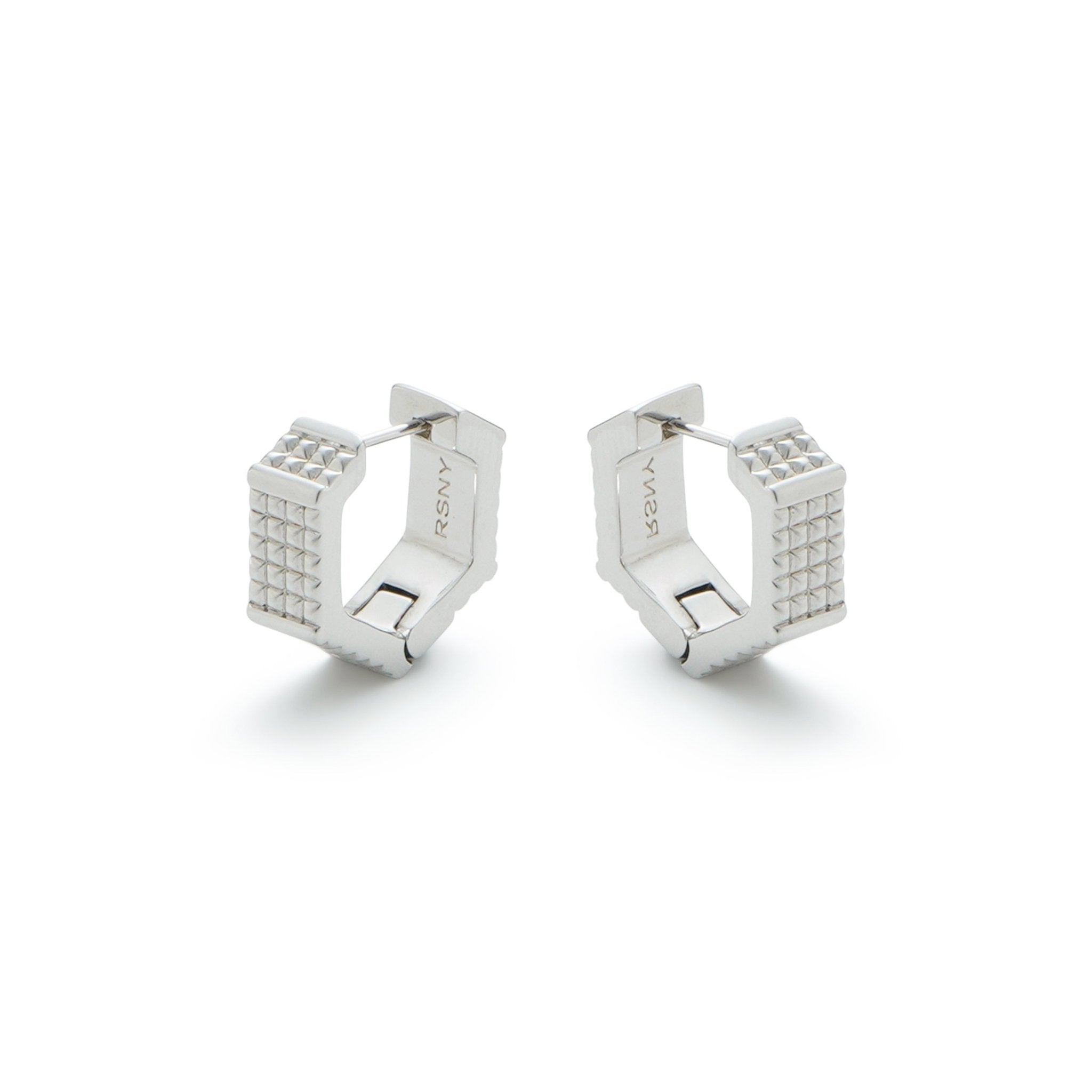 RSNY six - sided diamond earrings - R2074A
