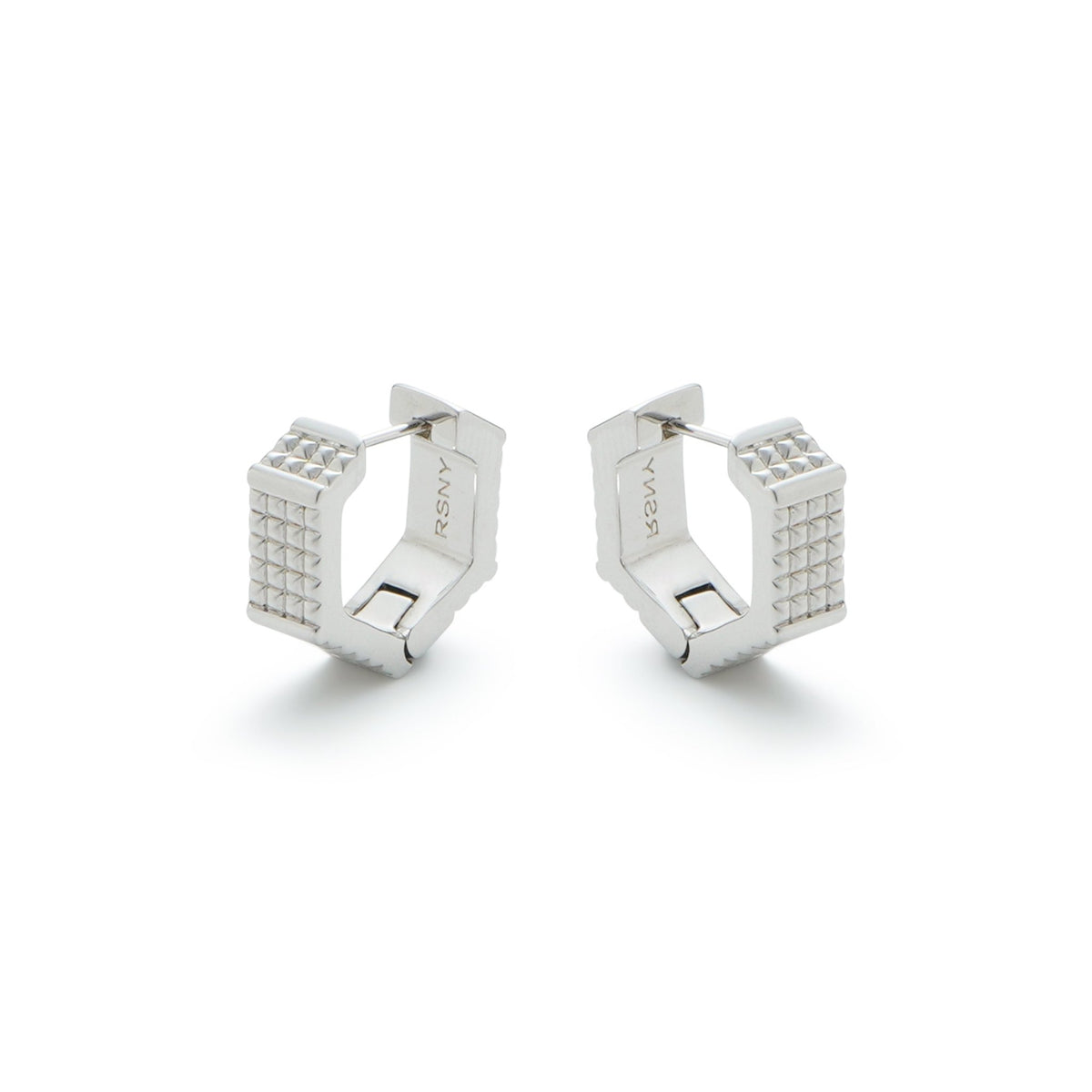 RSNY six - sided diamond earrings - R2074A