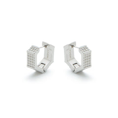 RSNY six - sided diamond earrings - R2074A
