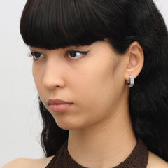 RSNY six - sided diamond earrings - R2074A