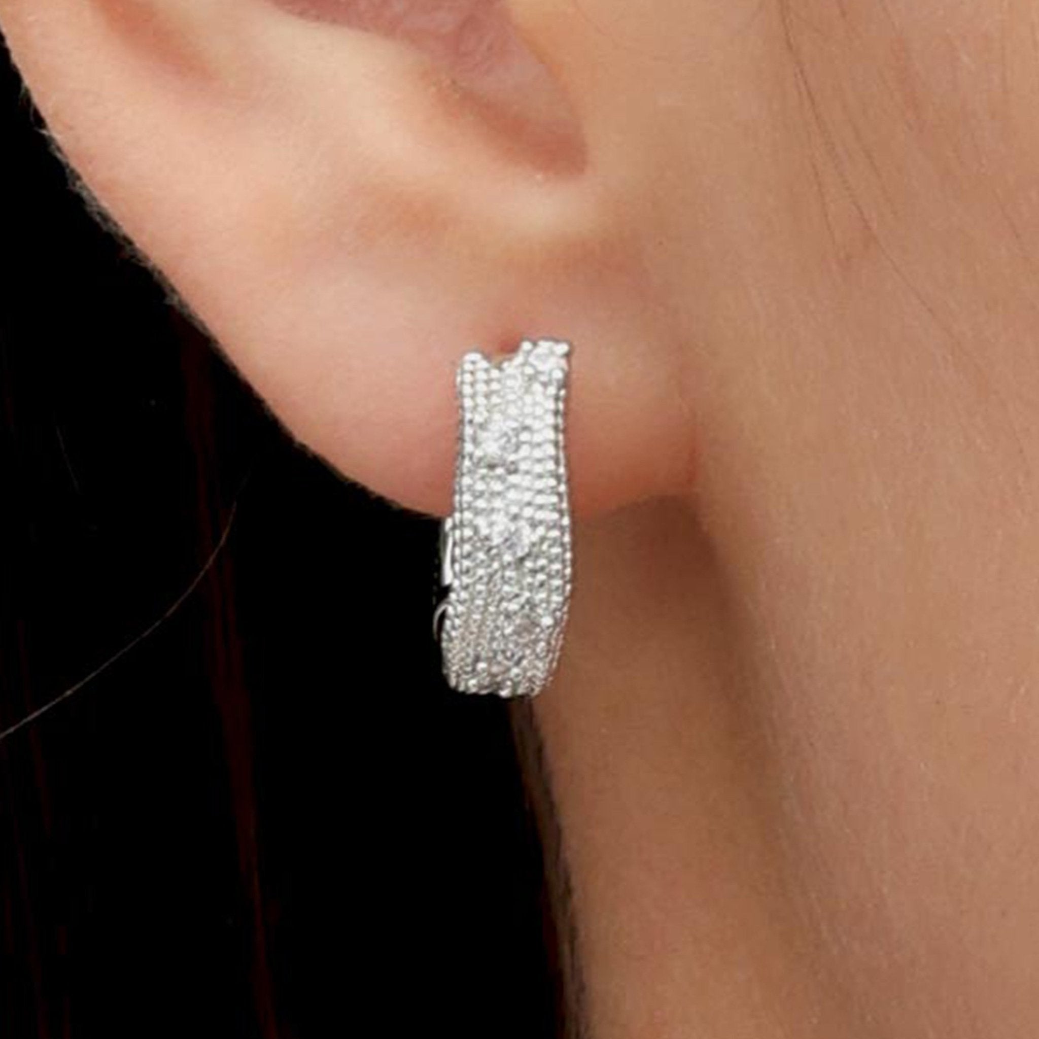 RSNY special - shaped double - ring earrings - R2180A