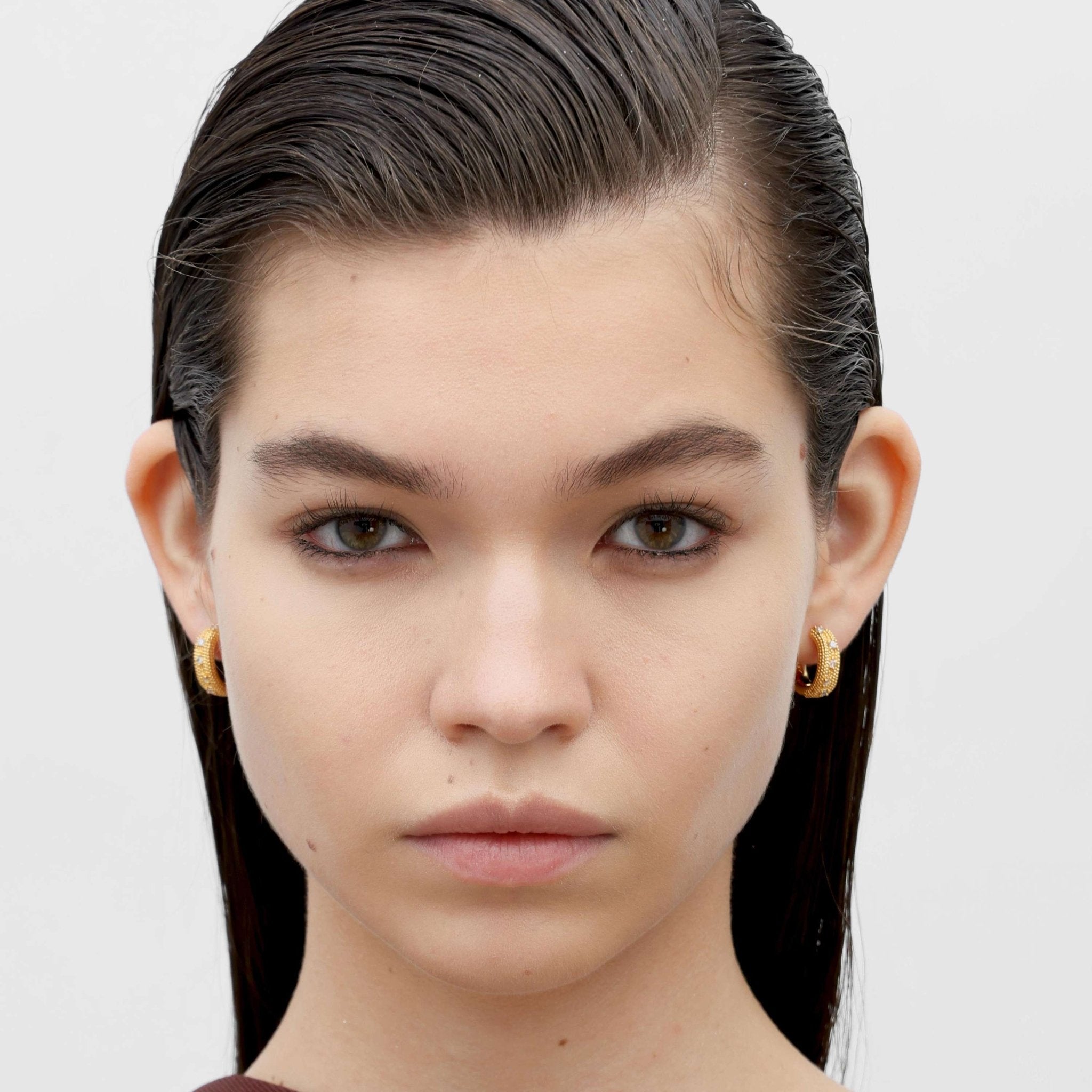 RSNY special - shaped double - ring earrings - R2180B