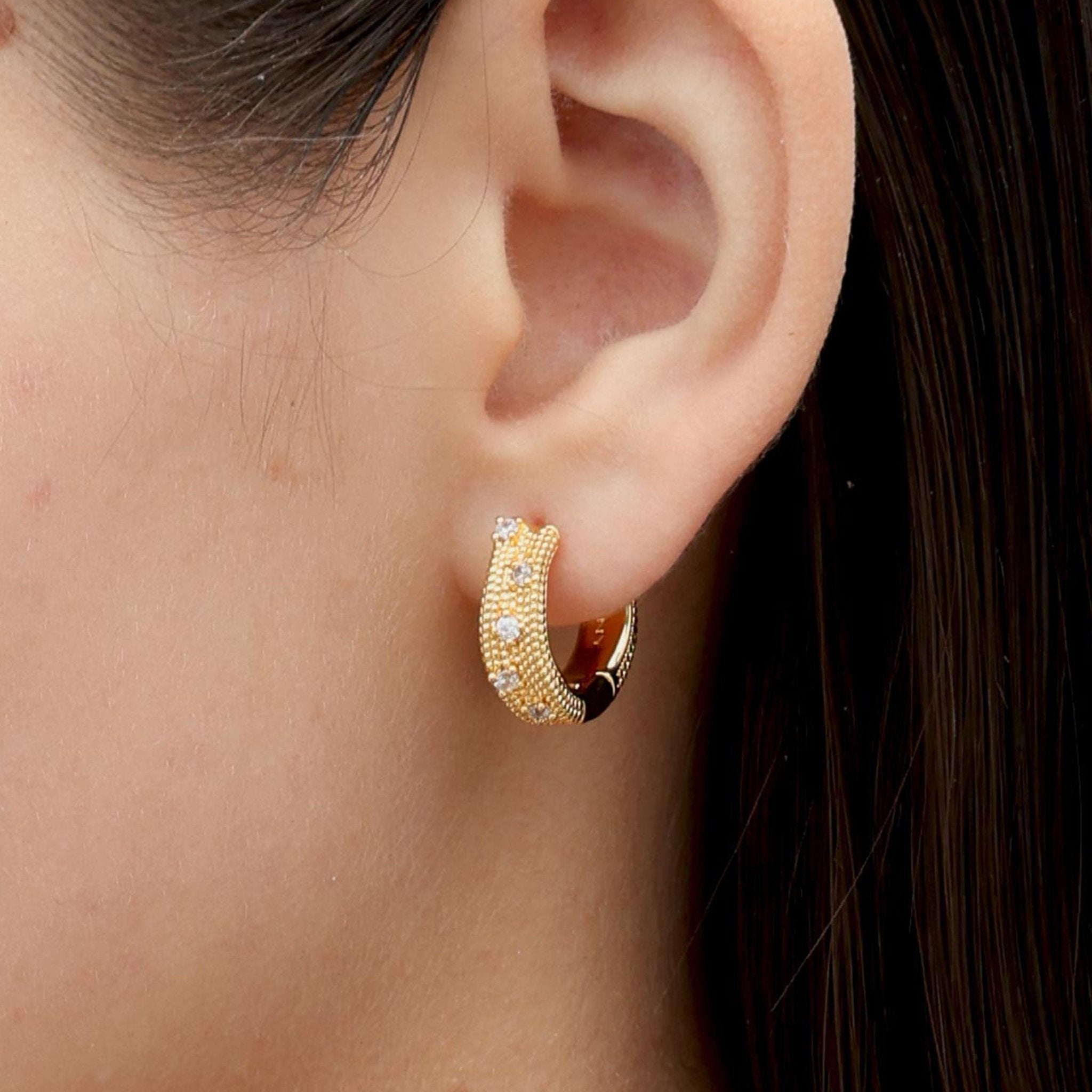 RSNY special - shaped double - ring earrings - R2180B