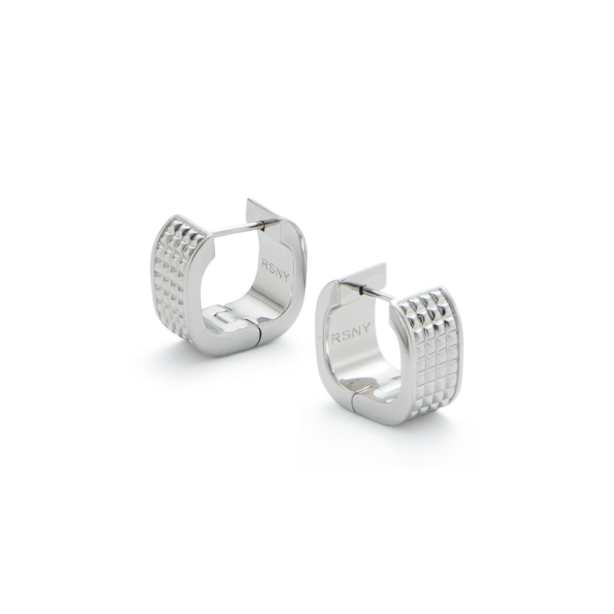 RSNY Square Diamond Textured Earrings - R2049A