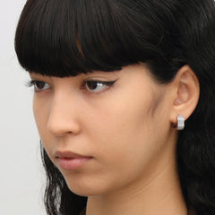 RSNY Square Diamond Textured Earrings - R2049A