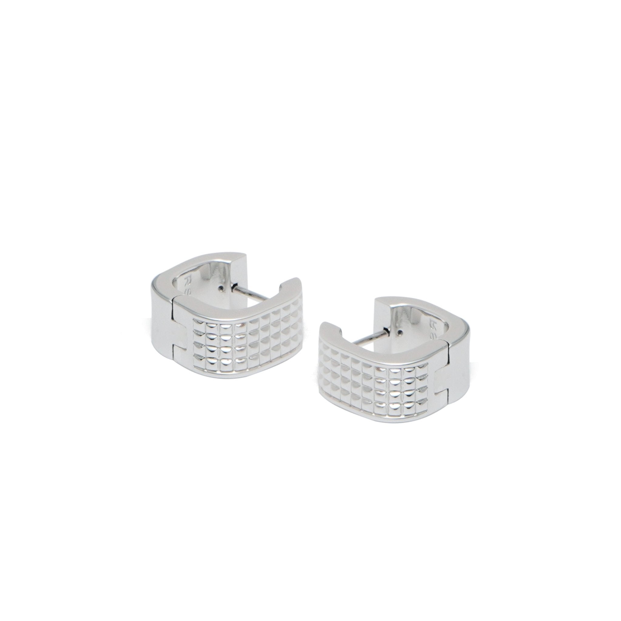 RSNY Square Diamond Textured Earrings - R2049A