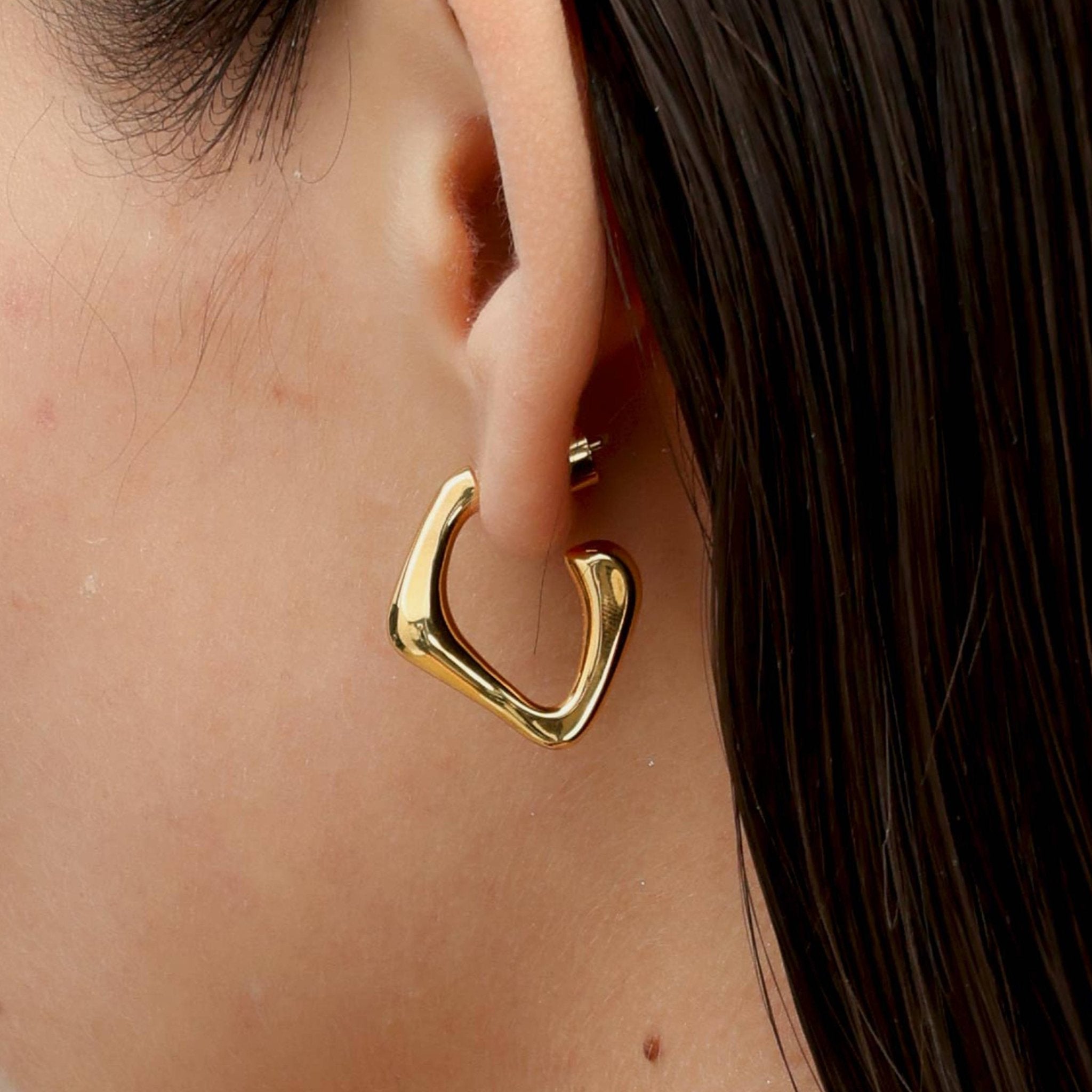 RSNY Square Geometric Earrings - R2056B