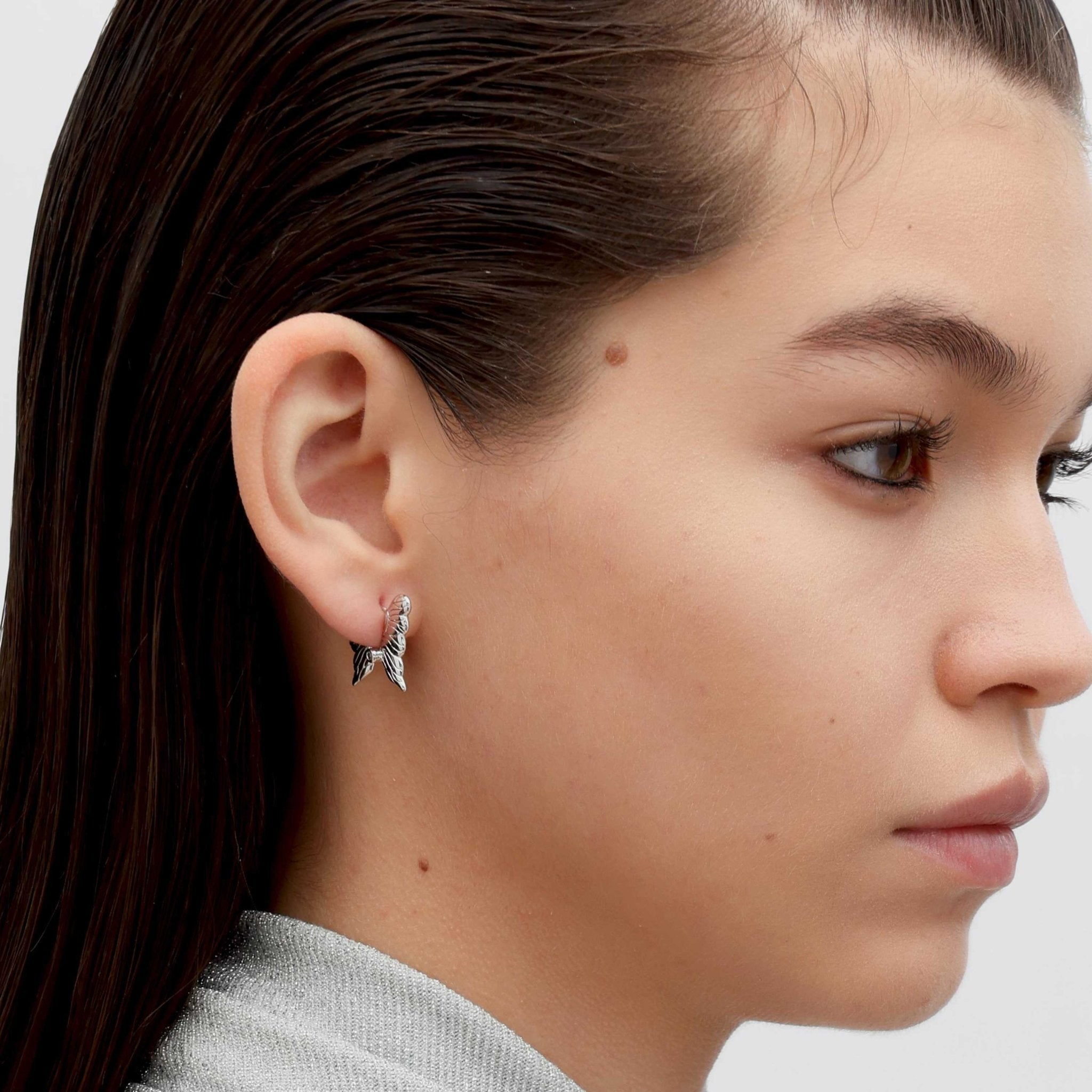 RSNY Textured Butterfly Earrings - R2175A