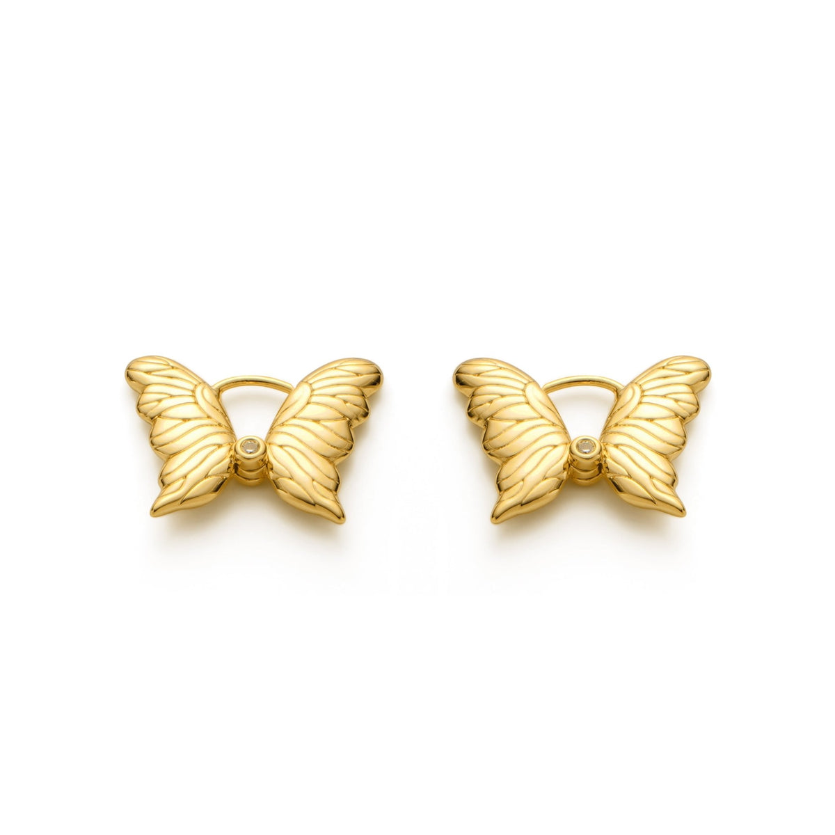 RSNY Textured Butterfly Earrings - R2175B