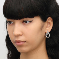 RSNY textured chain stud earrings - R2058A