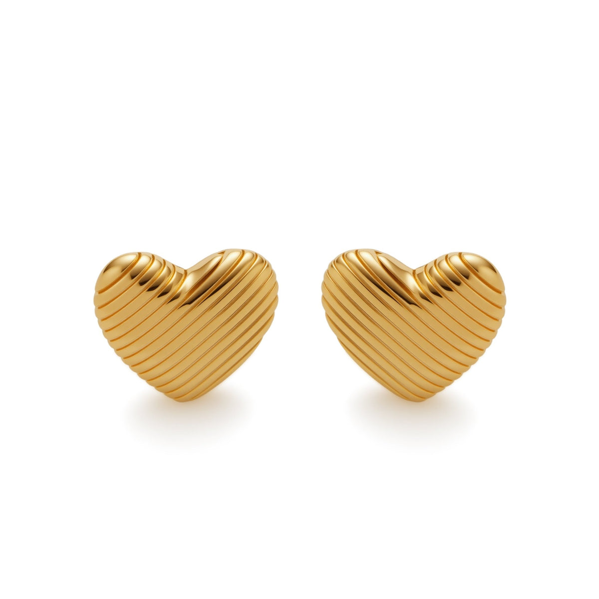 RSNY Textured Heart Earrings - R2228B