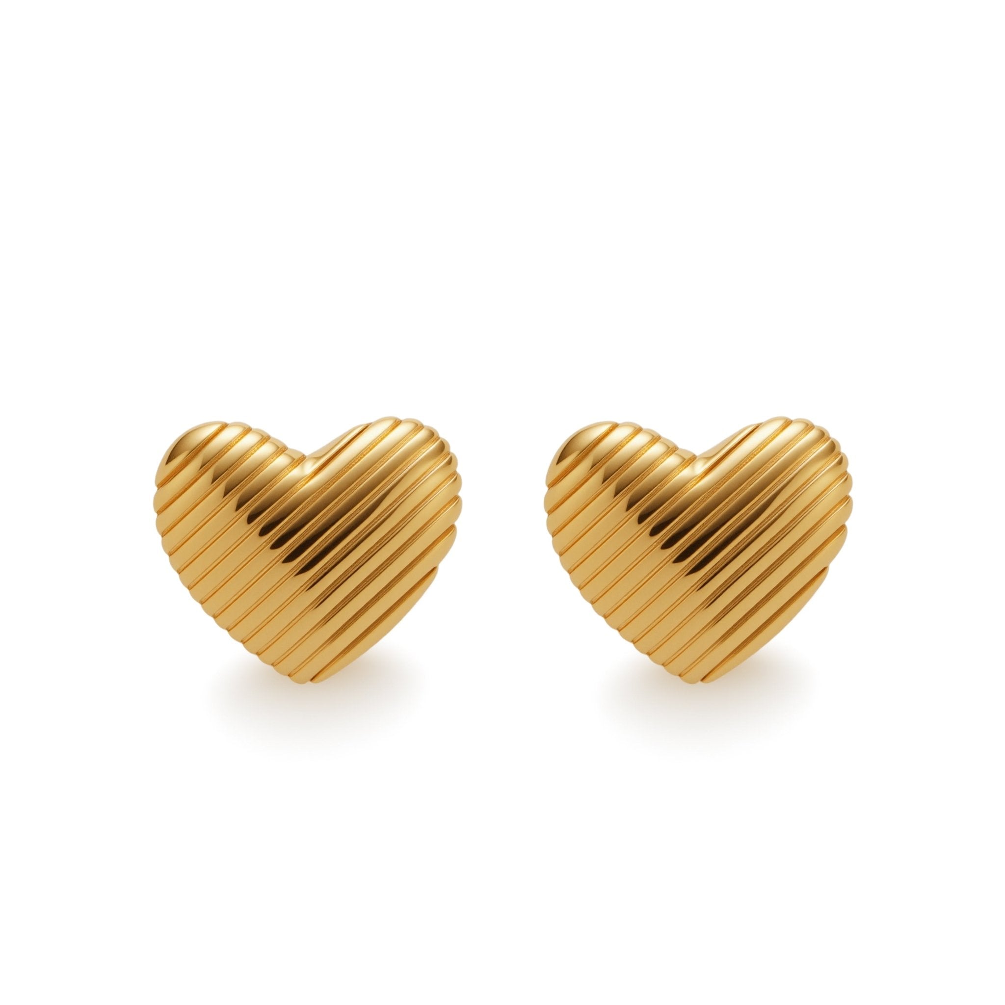 RSNY Textured Heart Earrings - R2228B