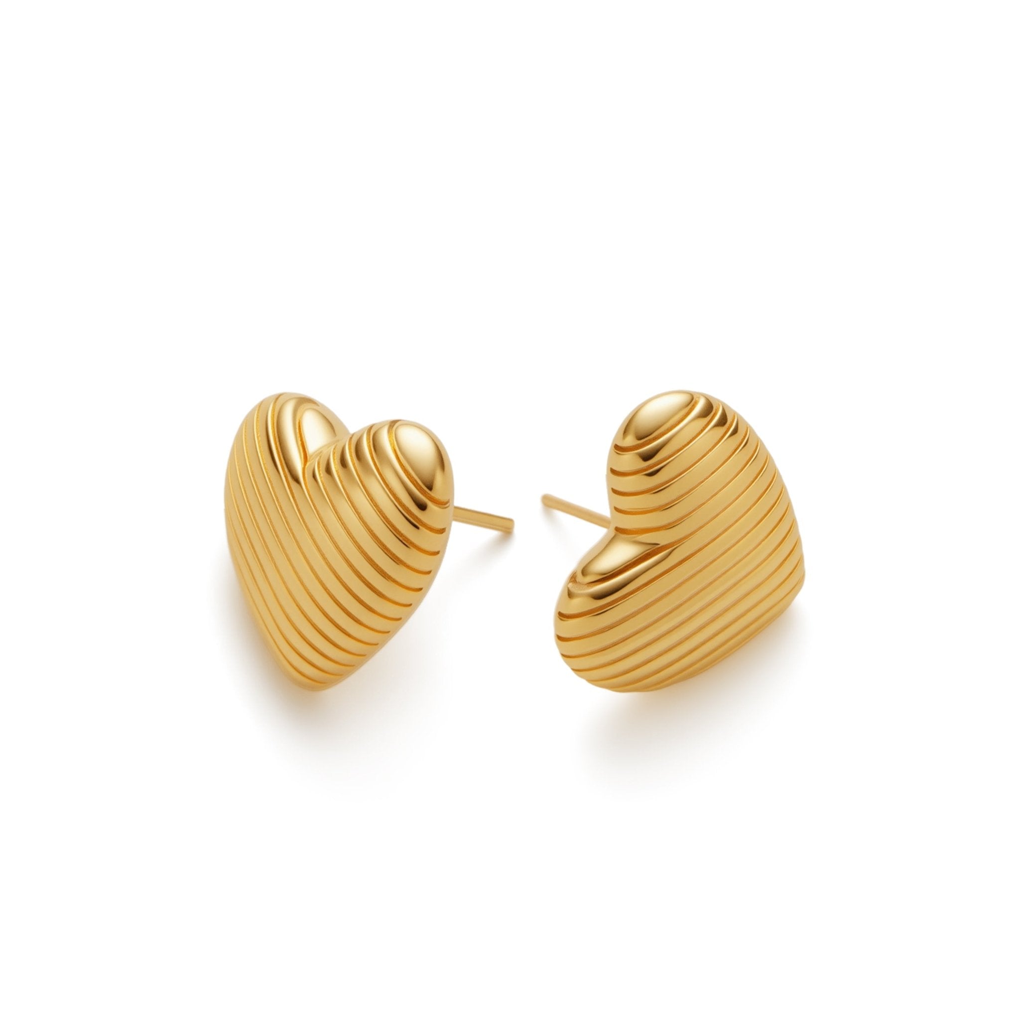 RSNY Textured Heart Earrings - R2228B