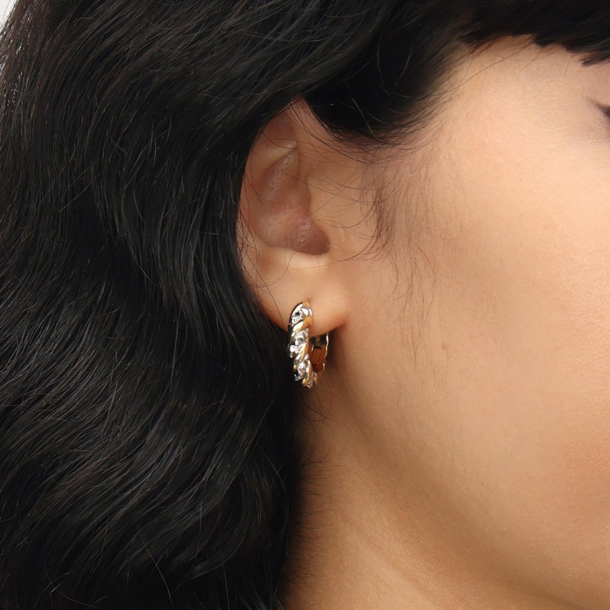 RSNY thick double strand earrings - R2043A