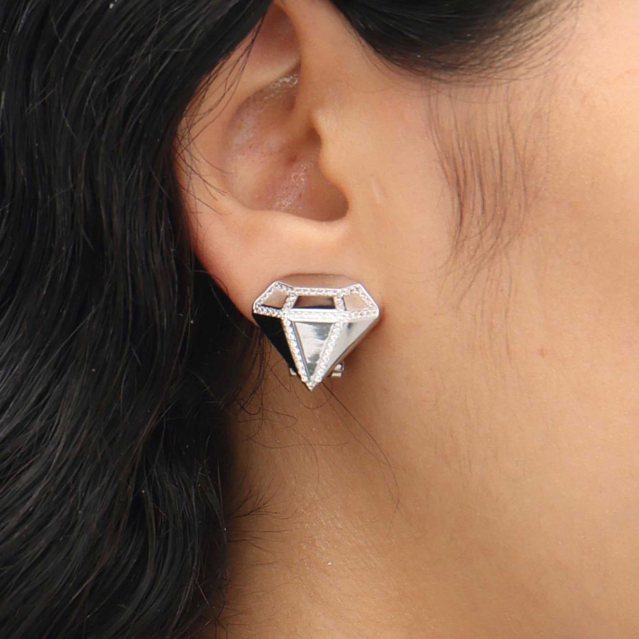 RSNY three - dimensional drill stud earrings - R2088A