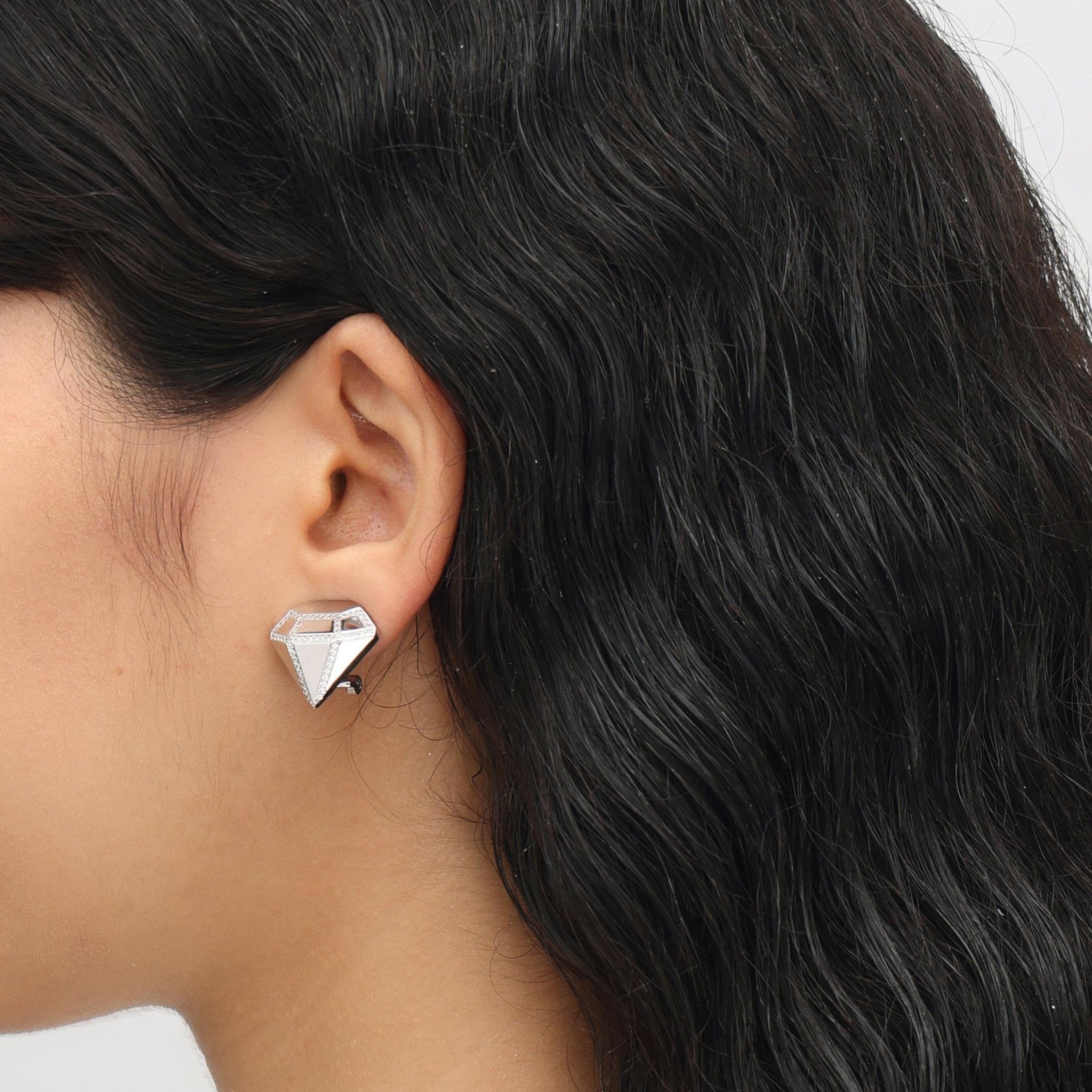 RSNY three - dimensional drill stud earrings - R2088A