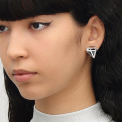 RSNY three - dimensional drill stud earrings - R2088A