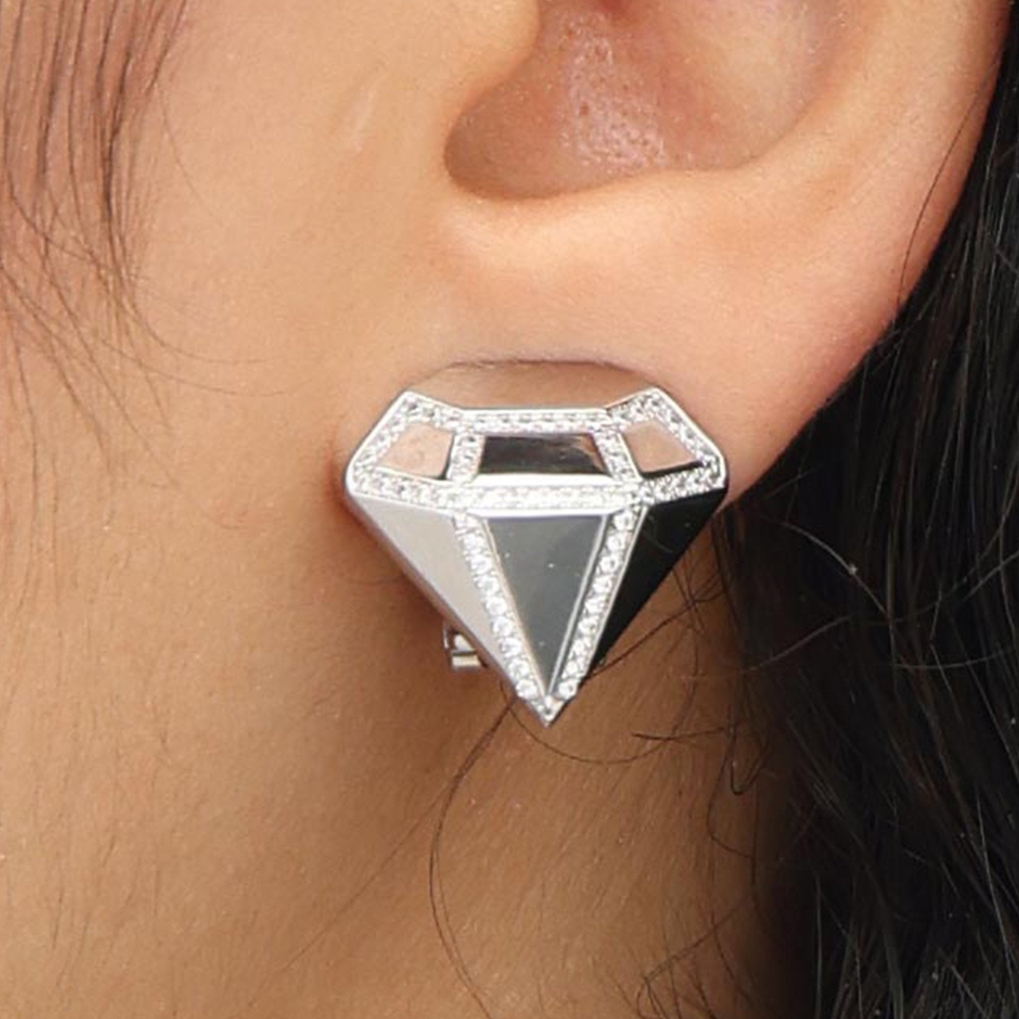 RSNY three - dimensional drill stud earrings - R2088A