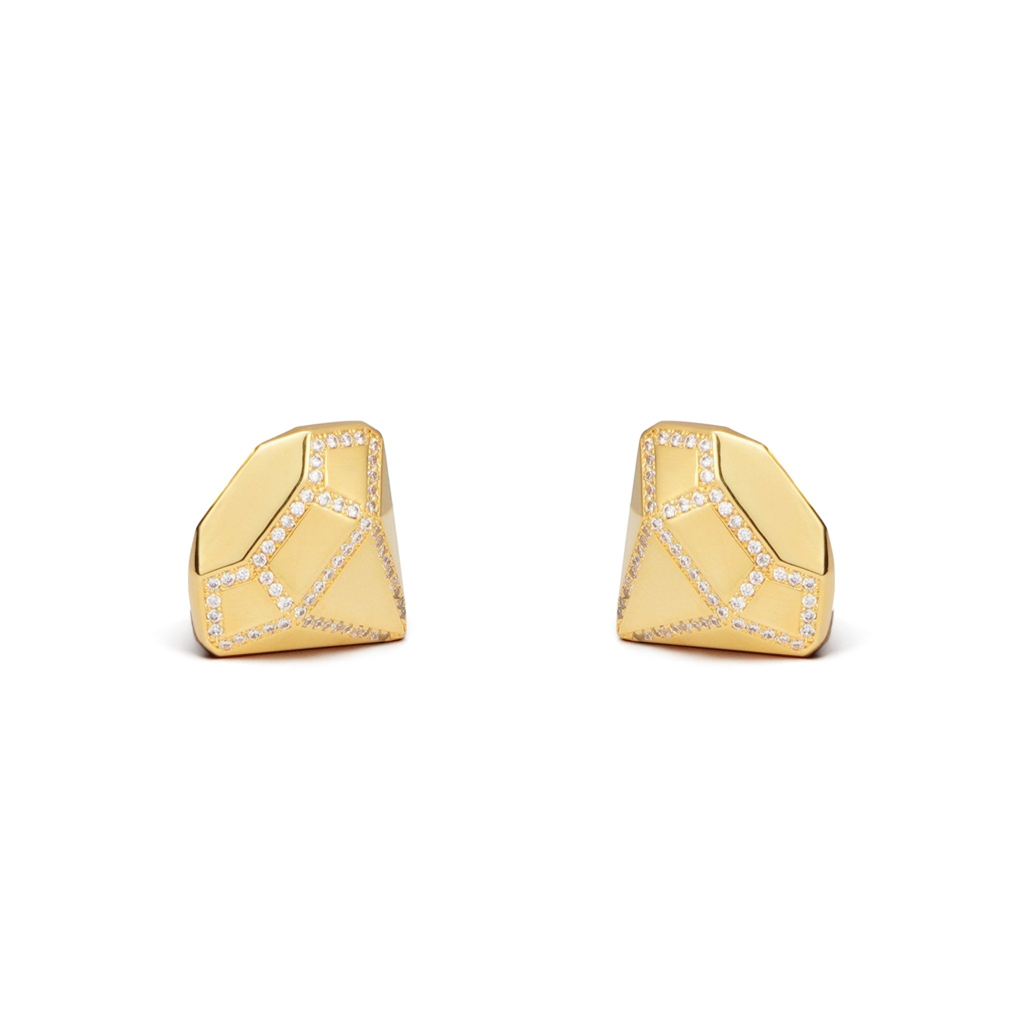 RSNY three - dimensional drill stud earrings - R2088B