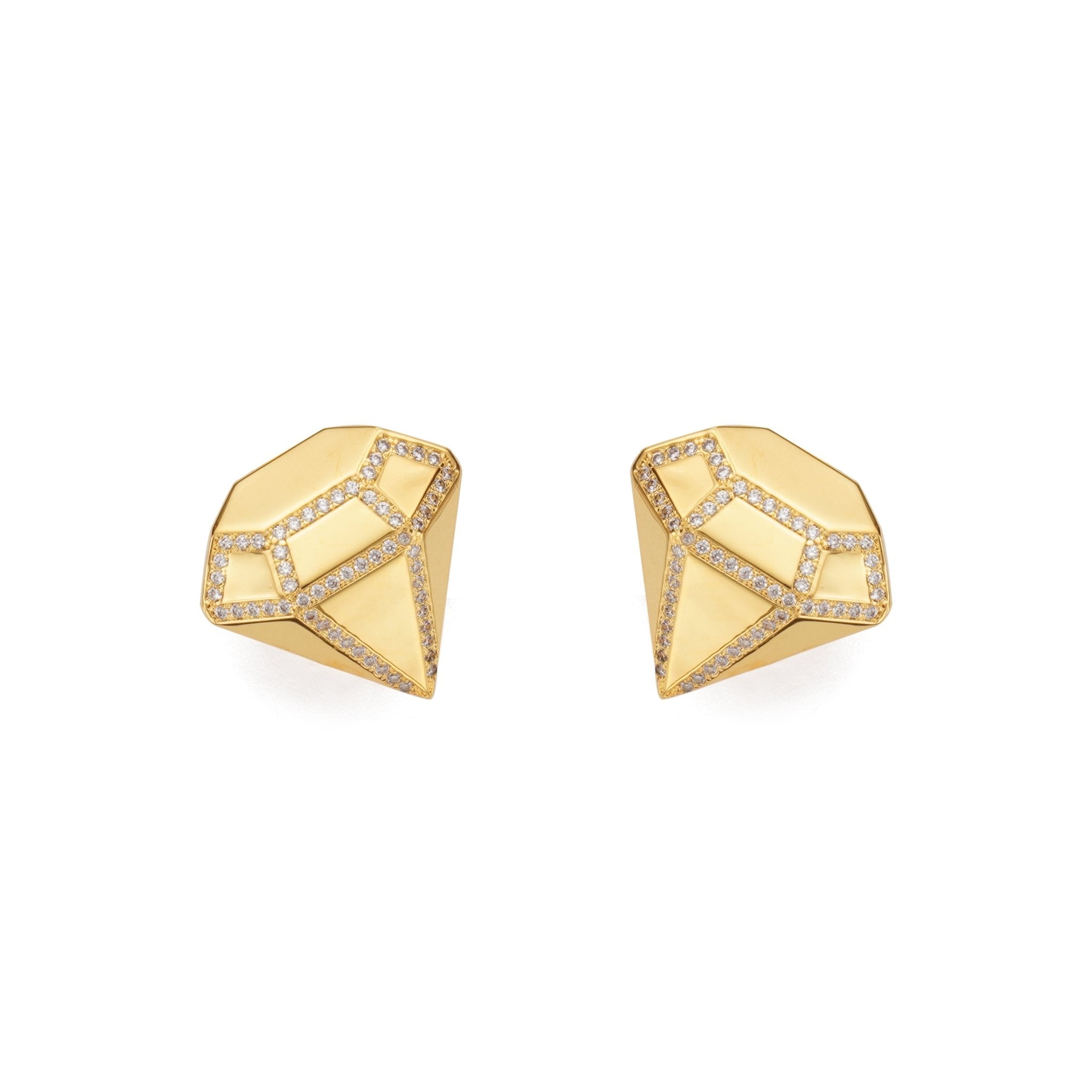RSNY three - dimensional drill stud earrings - R2088B