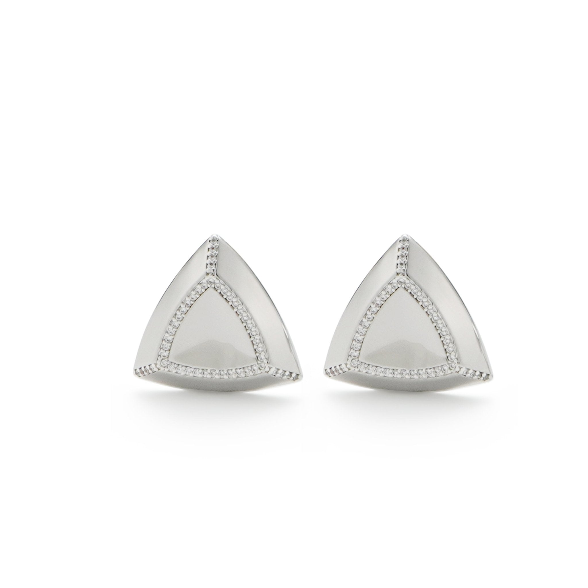 RSNY triangle diamond stud earrings - R2093A