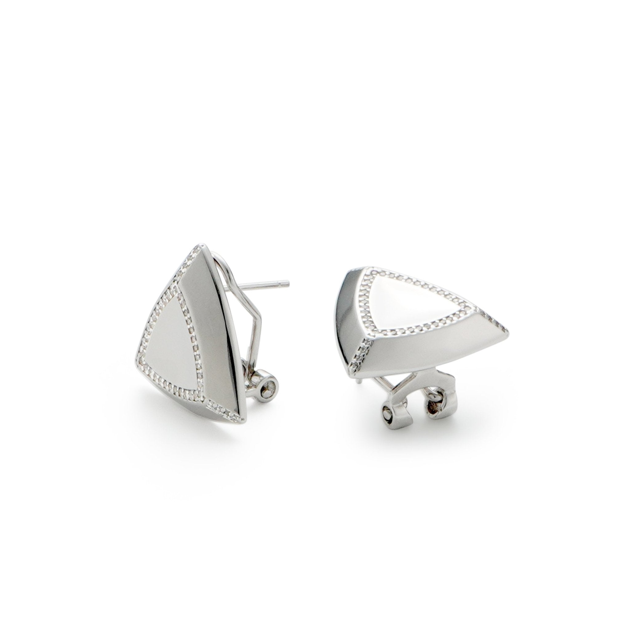 RSNY triangle diamond stud earrings - R2093A