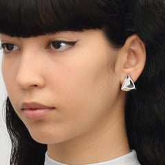 RSNY triangle diamond stud earrings - R2093A