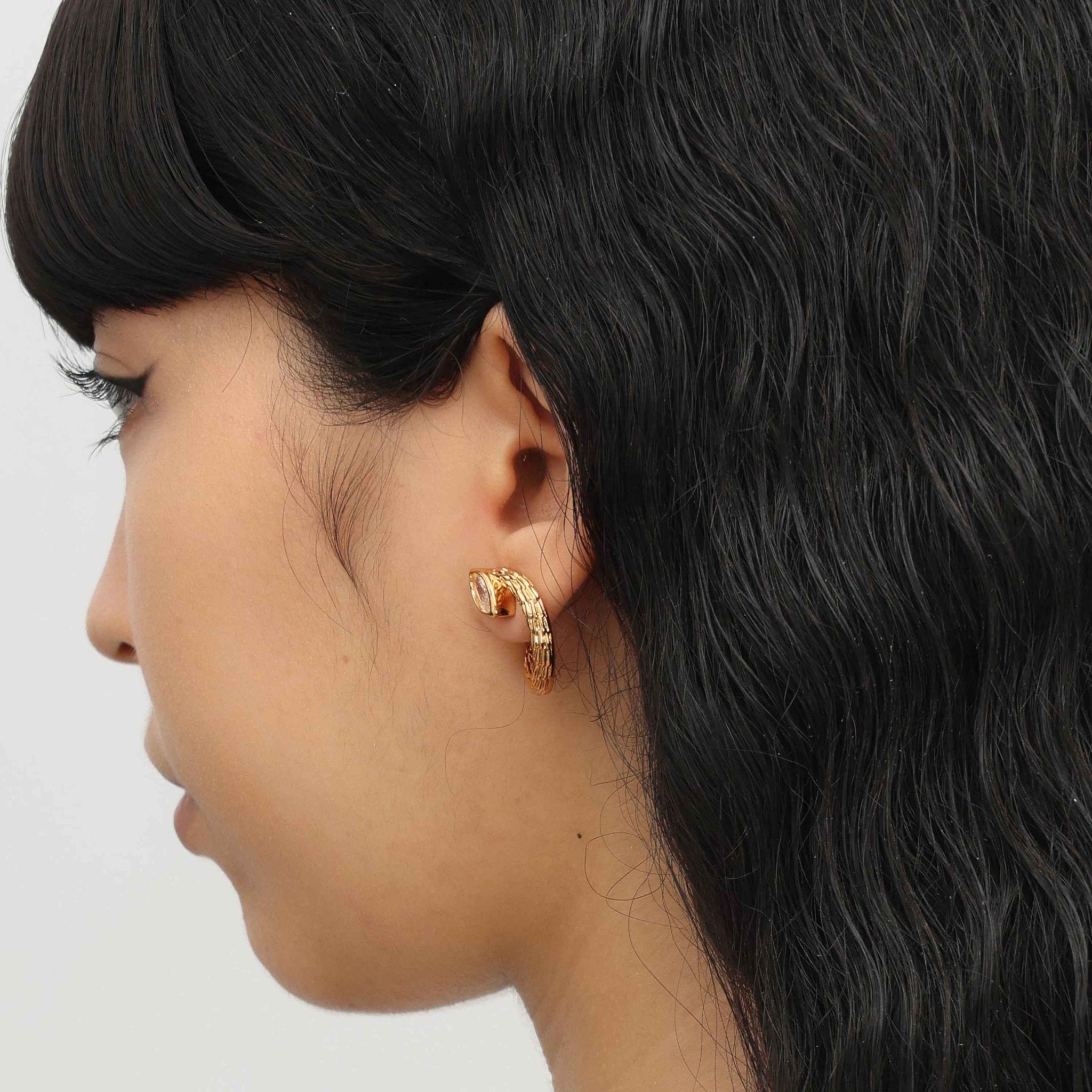 RSNY Vintage Textured Earrings - R2134B