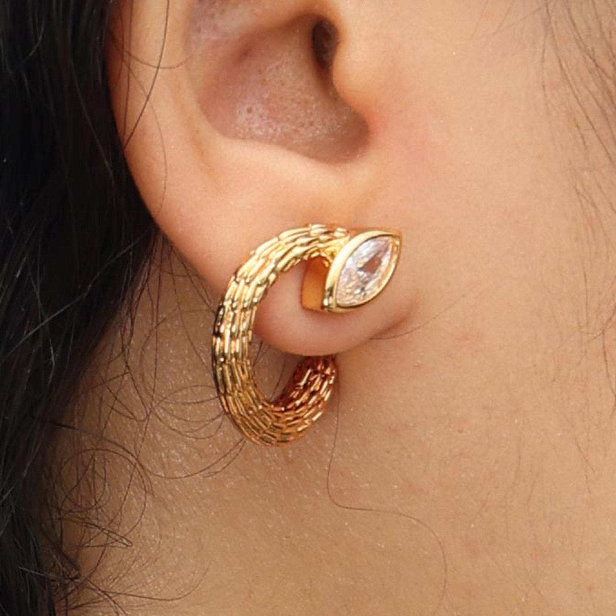 RSNY Vintage Textured Earrings - R2134B