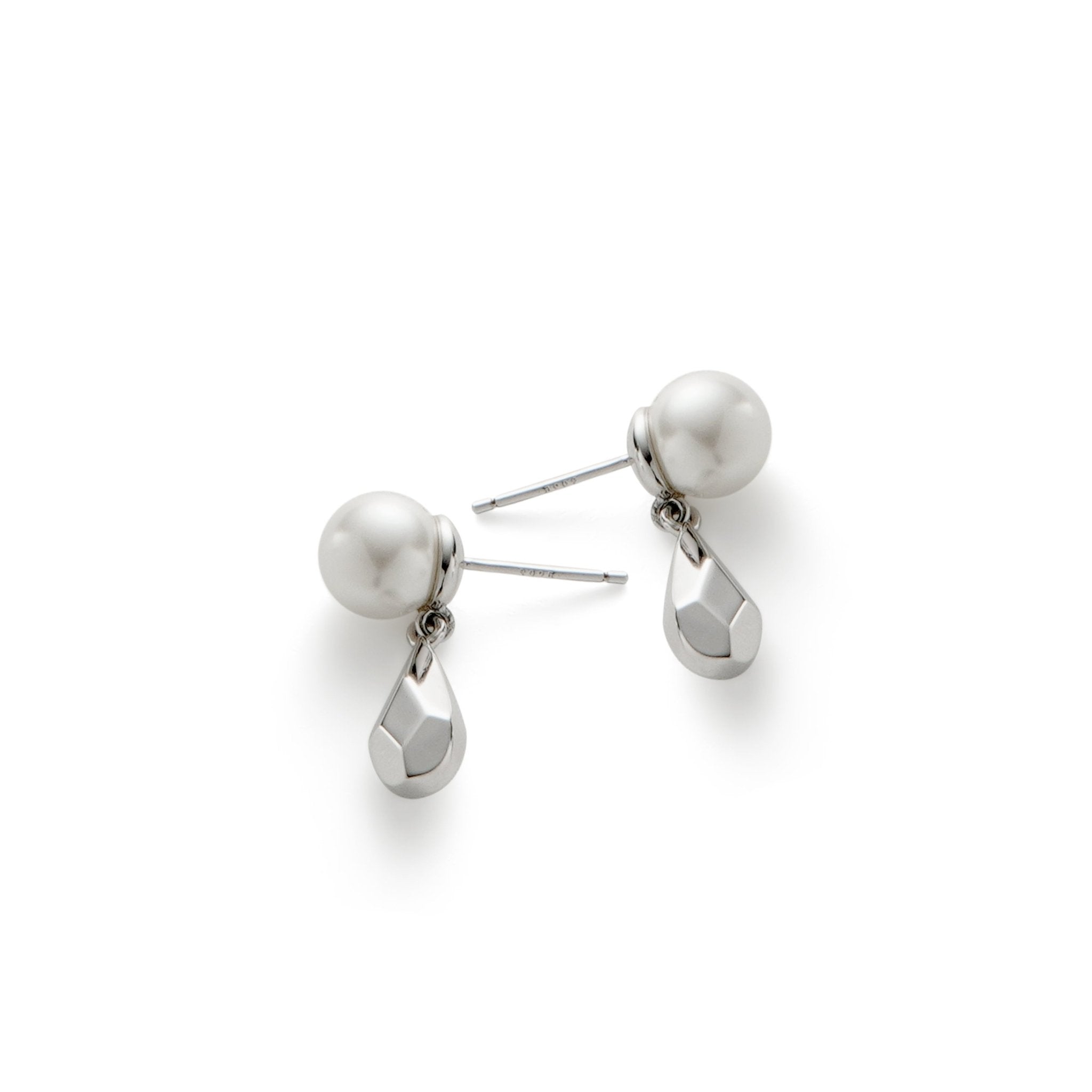 RSNY water drop diamond pearl stud earrings - R2097A