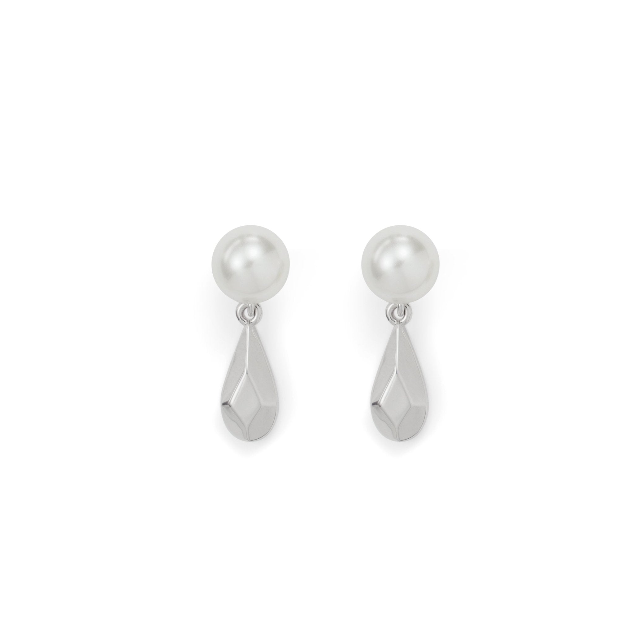 RSNY water drop diamond pearl stud earrings - R2097A