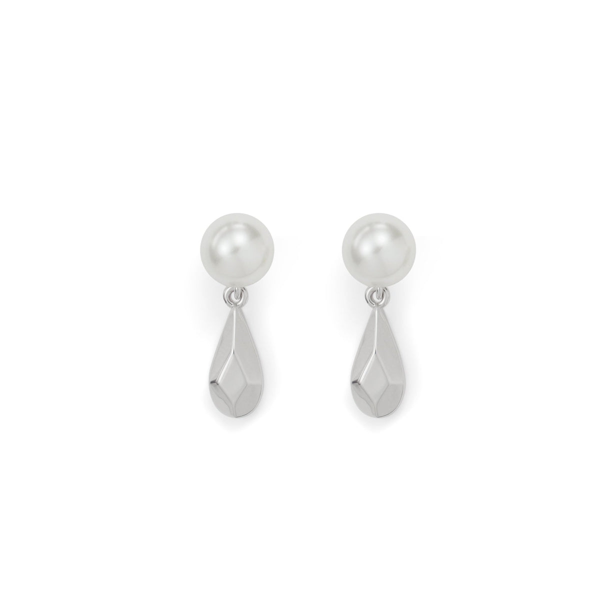 RSNY water drop diamond pearl stud earrings - R2097A