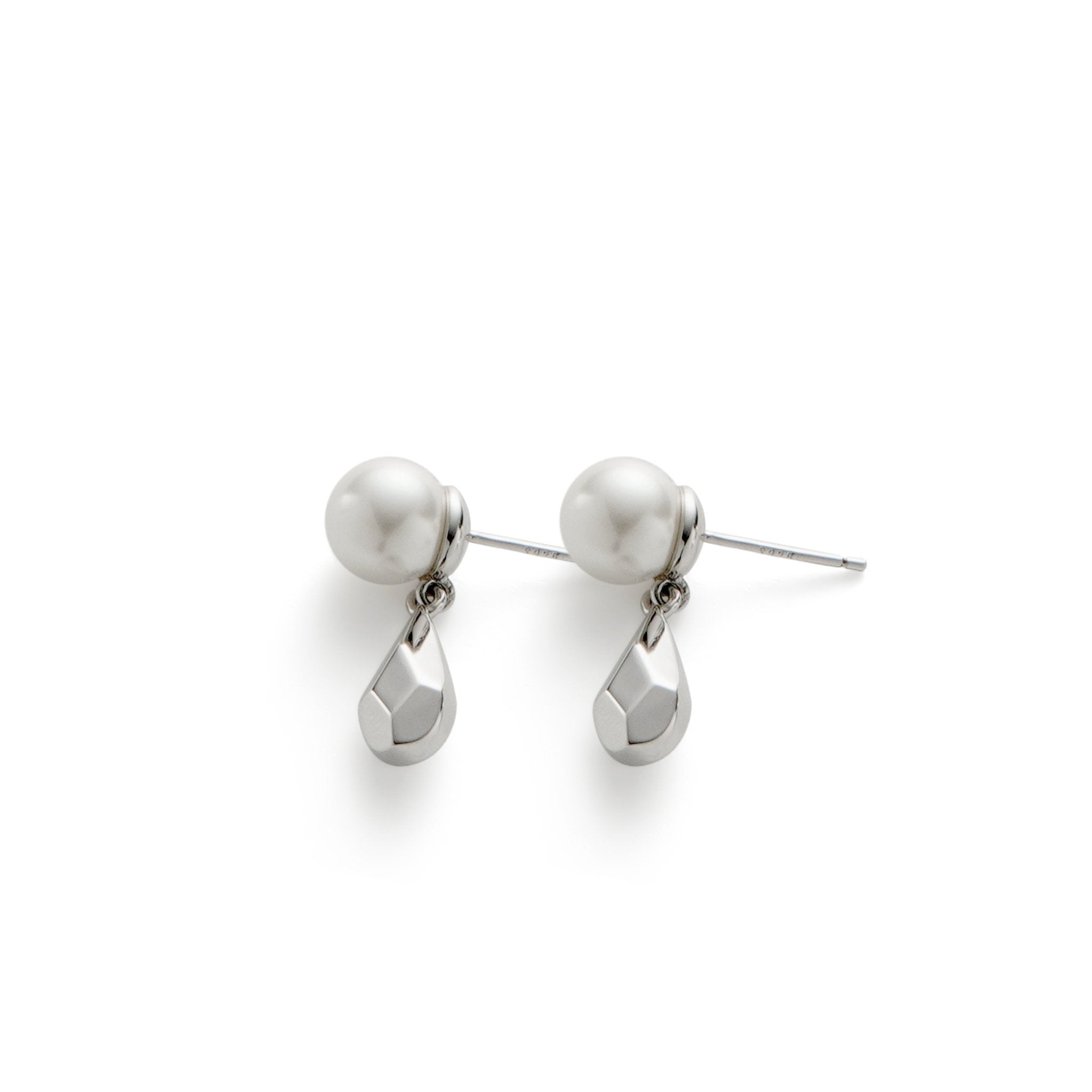 RSNY water drop diamond pearl stud earrings - R2097A