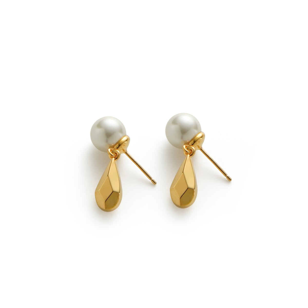RSNY water drop diamond pearl stud earrings - R2097B