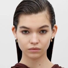 RSNY water drop diamond pearl stud earrings - R2097B