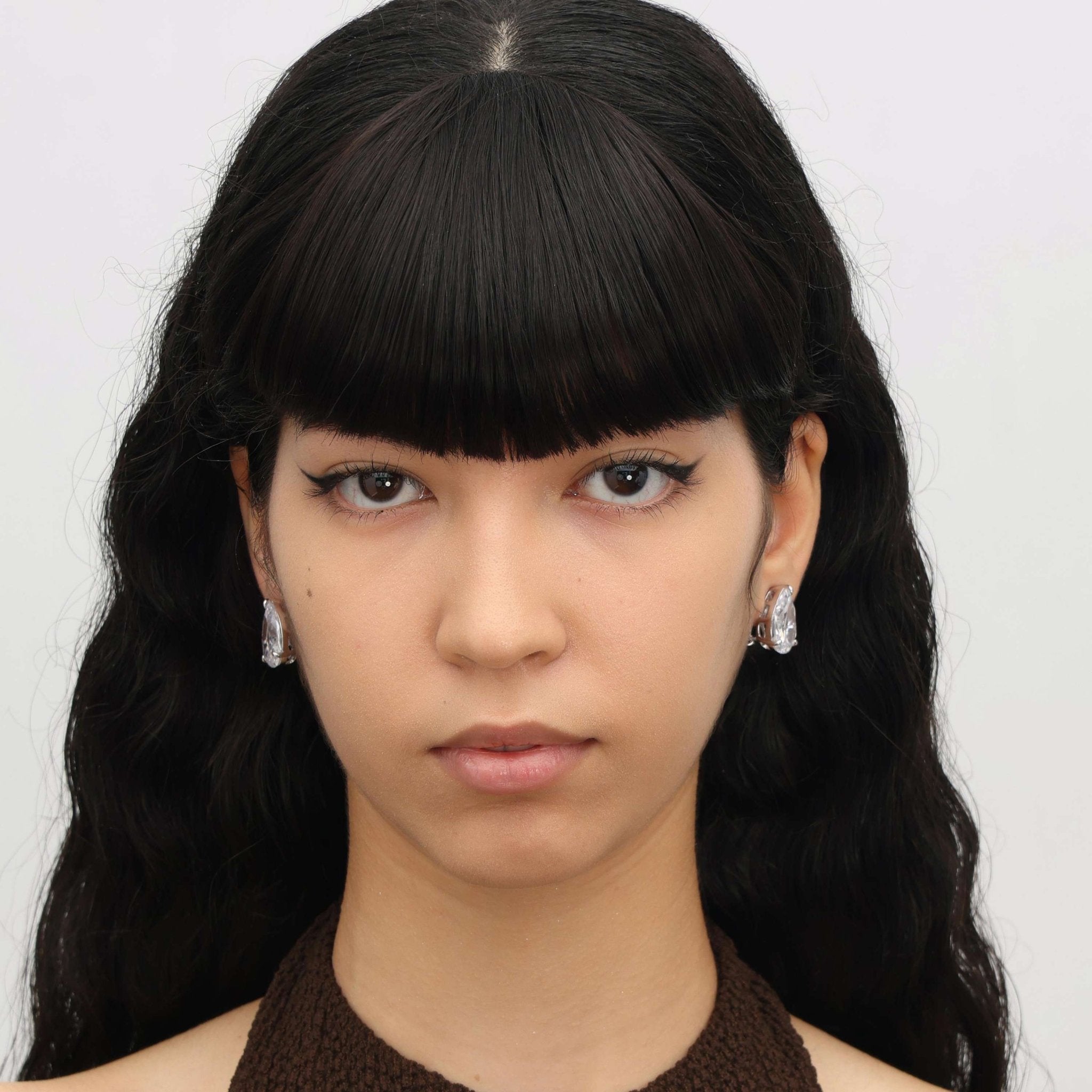 RSNY water drop shape diamond stud earrings - R2131A